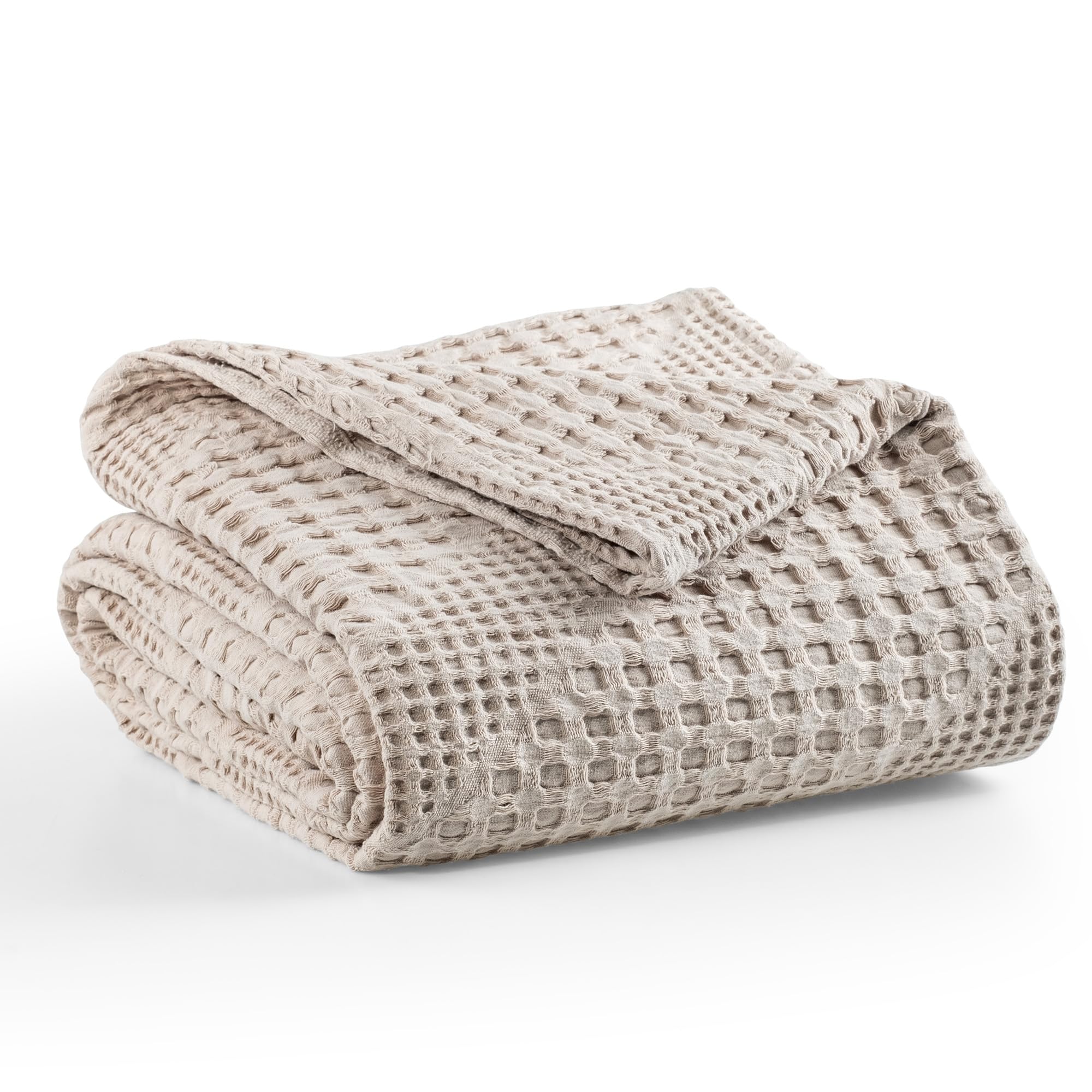 Milam London Soft Throw Blanket | 100% Cotton Throws For Armchair, Sofa, Single Bed | Sofa Blankets and Throws | Single Bedspread | Joanna Collection | Cozy Blanket, Beige - 120 x 180 cm