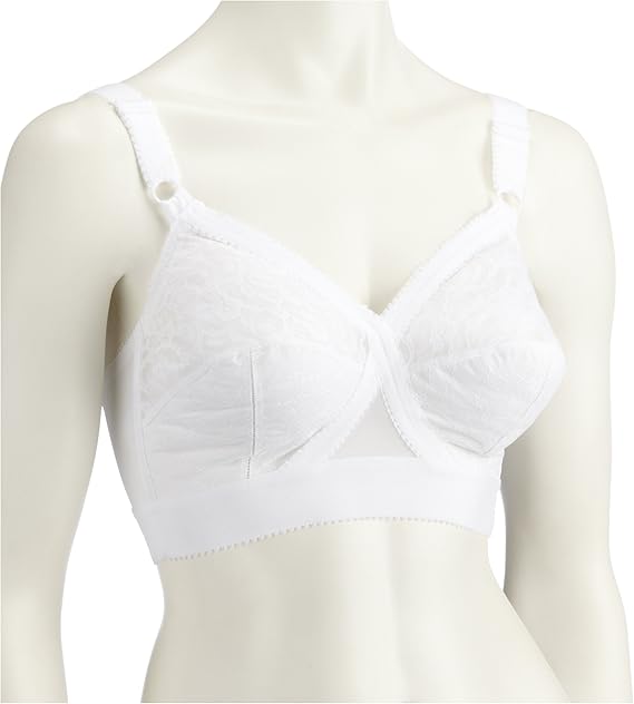 Playtex Cross Your Heart Womens 556 Twinpack Bra White & White - 36B