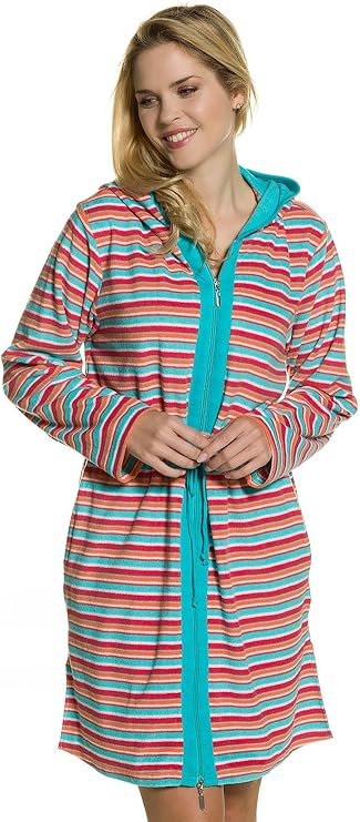 bademantel damen kurz reißverschluss