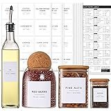 308 Kitchen Pantry Labels for Food Containers, 3 Sizes White Minimalist Labels for Organizing, Food Labels for Jars, Storage 