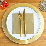 Talking Tables Soft Gold 2ply Paper Napkins 33cm x 33cm 100 Pack view 4