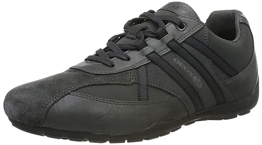 Geox U743FB 05411 Ravex Herren Sportiver Schnürschuh Lederimitat System