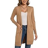 Spicy Sandia Women's Long Dressy Cardigan Sweaters with Pockets Lightweight Duster Coat