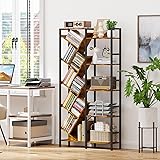 5-Tier Double Wide Bookshelf 67" , Industrial Tree