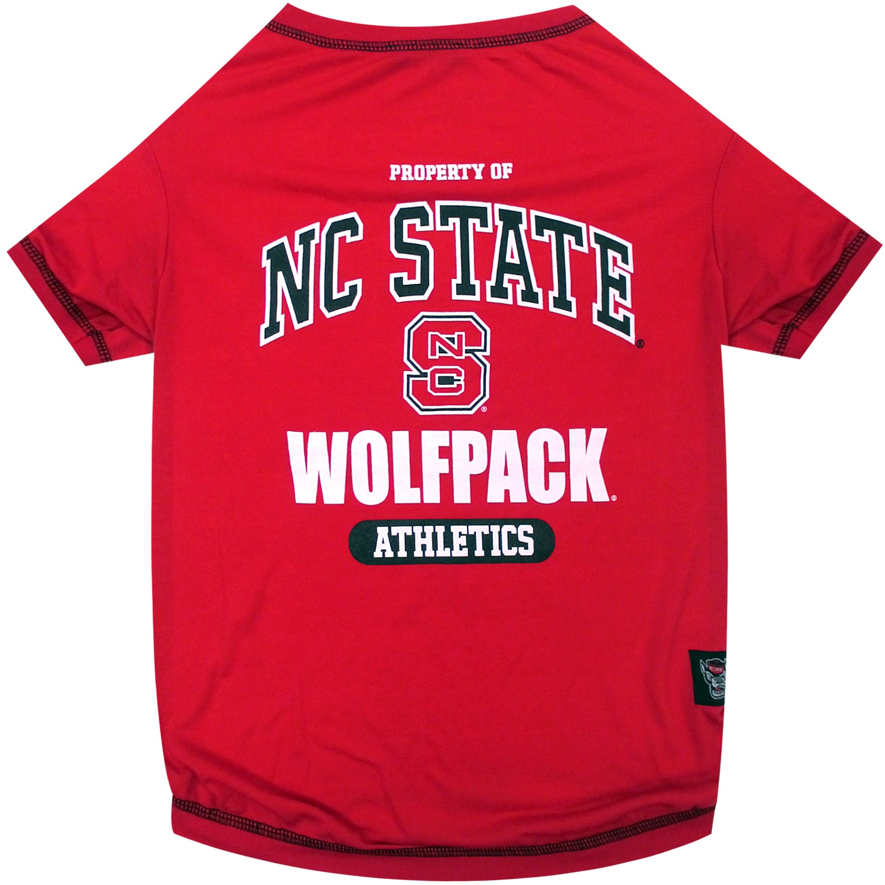 Pets First Collegiate NORTH CAROLINA STATE WOLFPACKS Dog T-Shirt, Large. - Licensed Shirt for Pets Team Colored with Team Logos.- Premium Stretchable Materials for the Comfrot of your Dog & Cat.