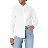 Amazon Essentials Women's Regular-Fit Long-Sleeve Button-Down Poplin Shirt
