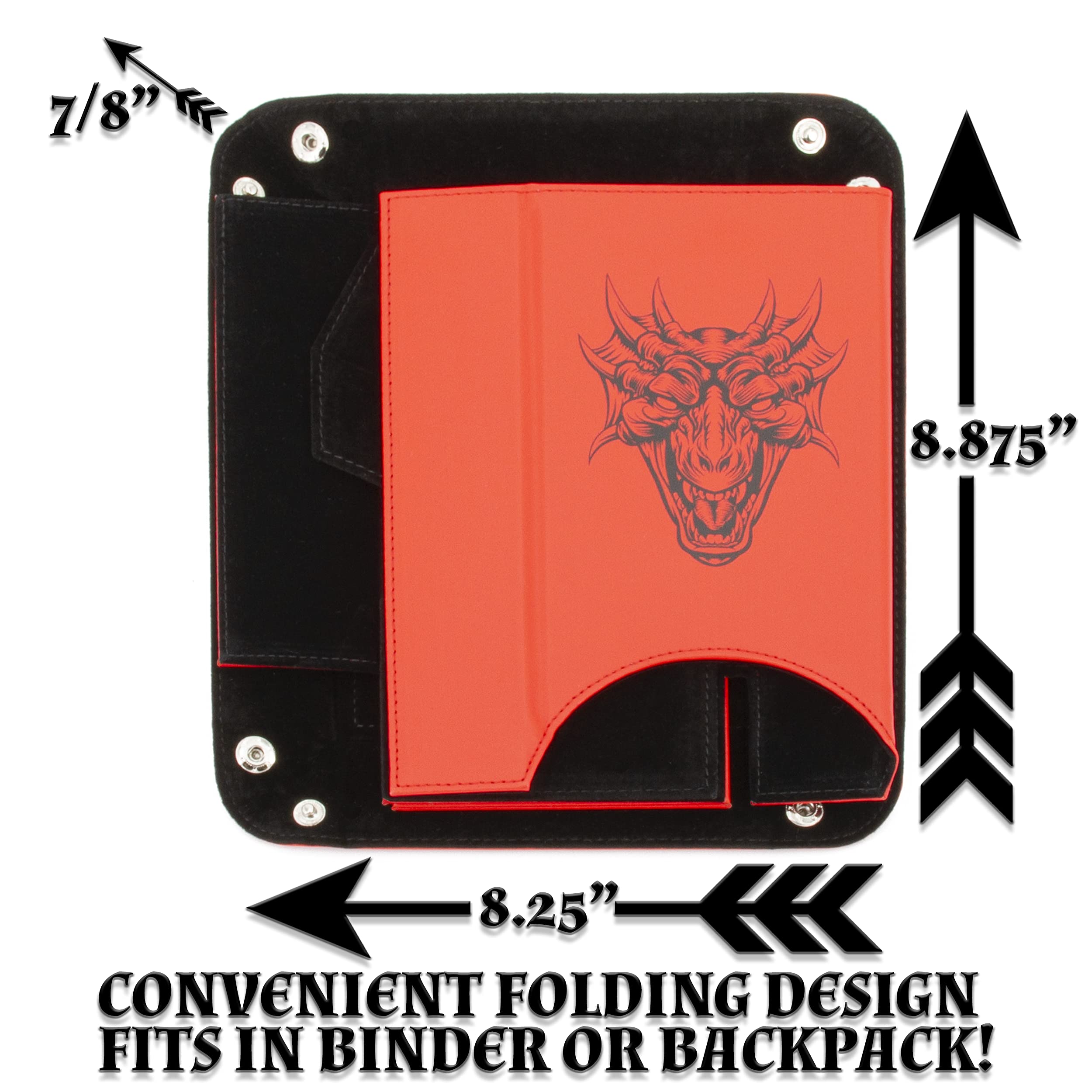 CASEMATIX Portable Dice Tower and Tray Set with Non-Scratch Felt Interior - Folding 8