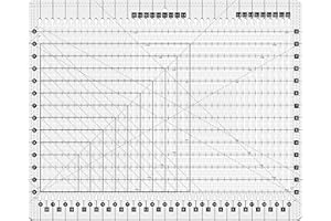 XAJERTER 17-3/4 x 22" Acrylic Sheeting for Use, XL Slotted Quilting Ruler, Thickened Acrylic & Precise, Left Handed Quilting Template, Long Arm Sewing Quilting Rule for Quilters Crafters