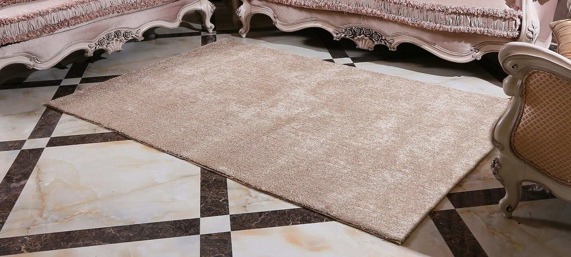 Ocean Bridge – Home Decor Collection – Kerouac Minimalism Area Rug, 5X8’, Mocha