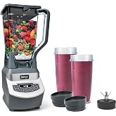 Ninja Blender Pro+, 1100W, 72oz Pitcher, 2 Cups, BL660 | 1100W motor blends smoothies &amp; frozen drinks. XL 72-oz pitcher plus (2) 16-oz to-go cups w/ spout lids. Dishwasher safe.