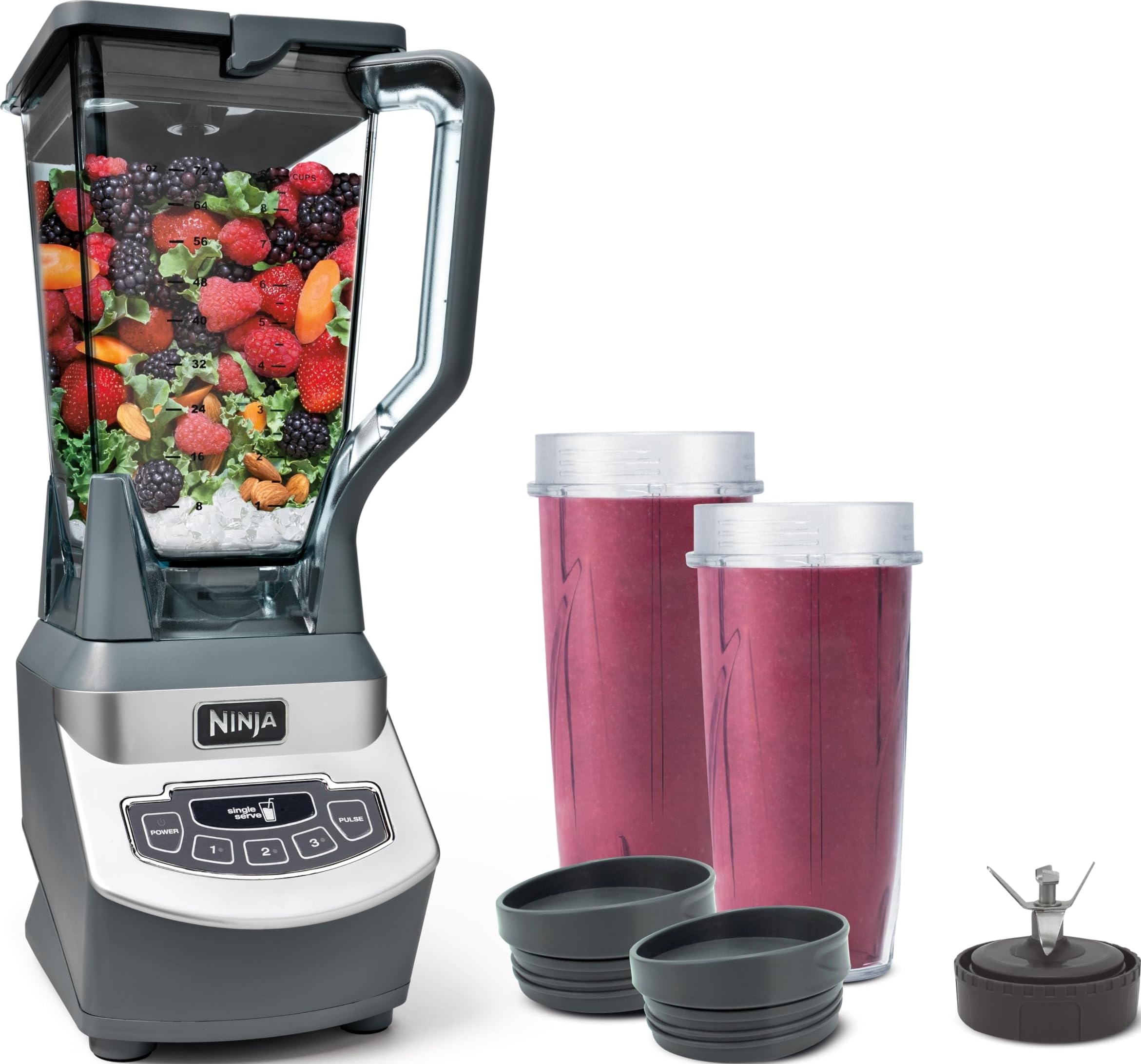 Ninja Blender Pro+, 1100 W, jarra de 72 oz, 2 tazas, BL660