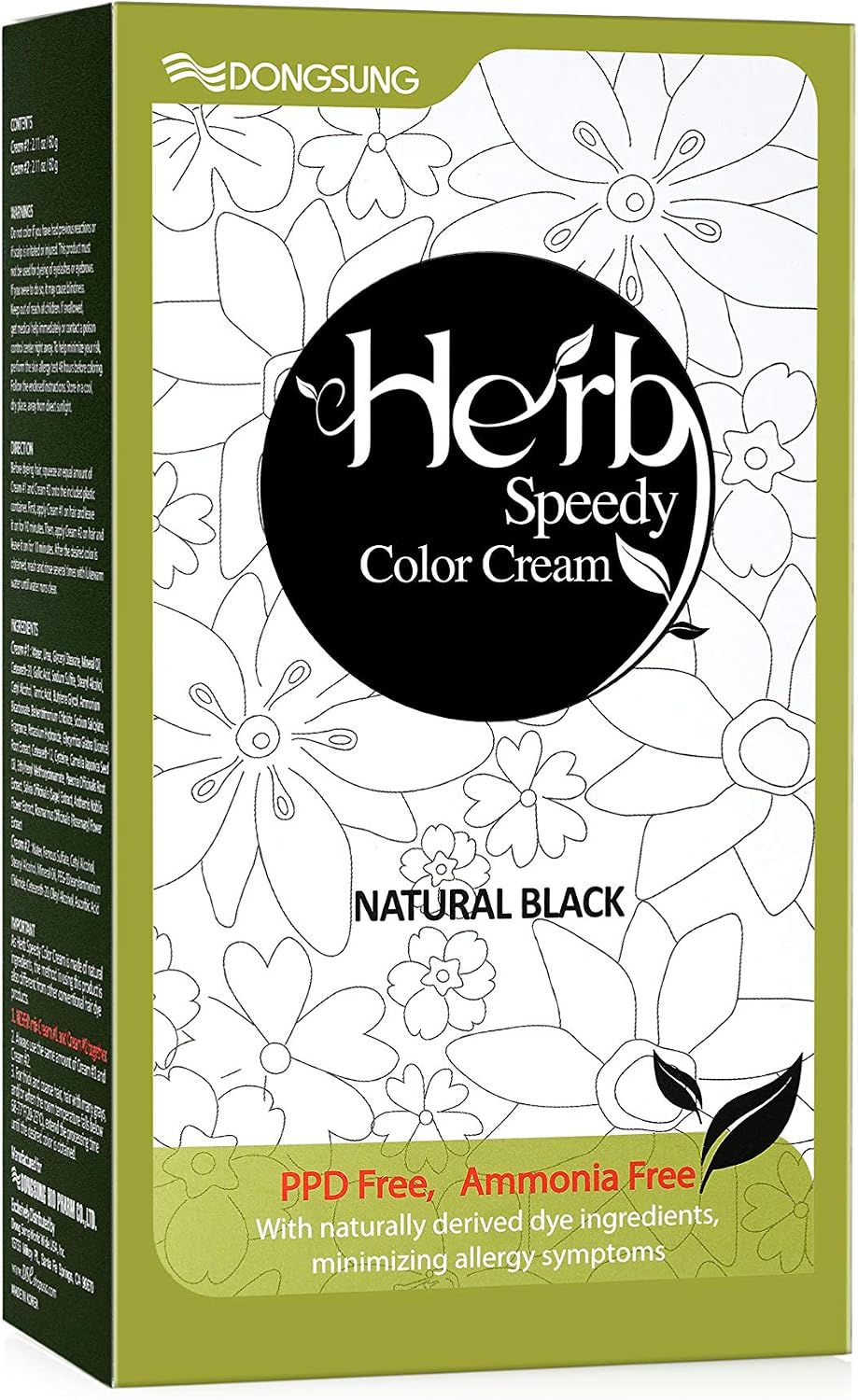 Herb Speedy Hair Color Cream PPD Free Hair Dye, Ammonia Free Hair Color, Vegan Odorless with Sun Protection - Natural Black - Image 3