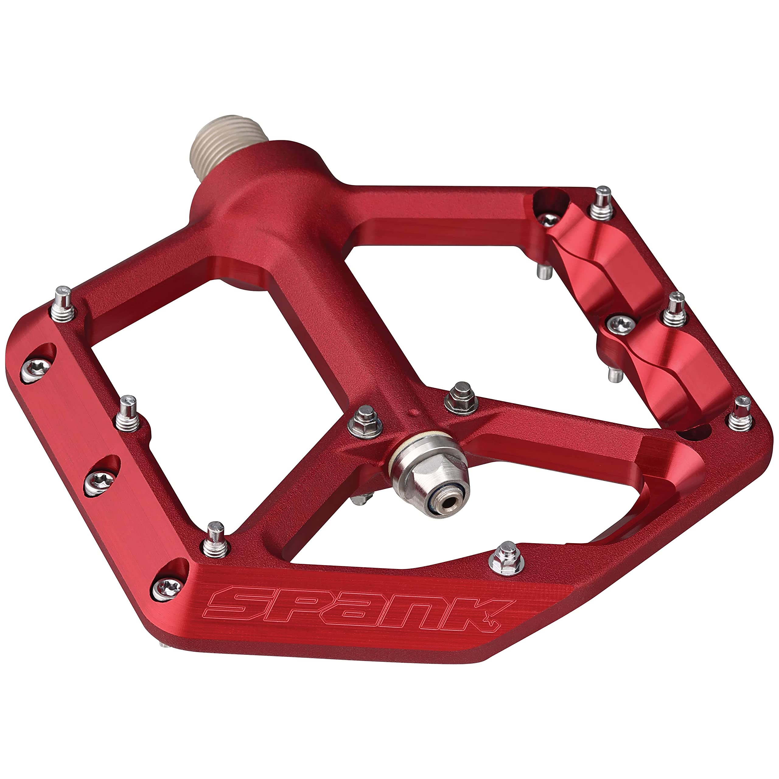 Spank Oozy Reboot Unisex Adult Red Bike Pedals, 100 x 100 mm
