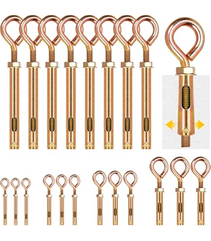 Wokape Hakenbolzen Set 8-tlg M12 - Verzinkte Ankerschrauben Für Beton & Mauerwerk