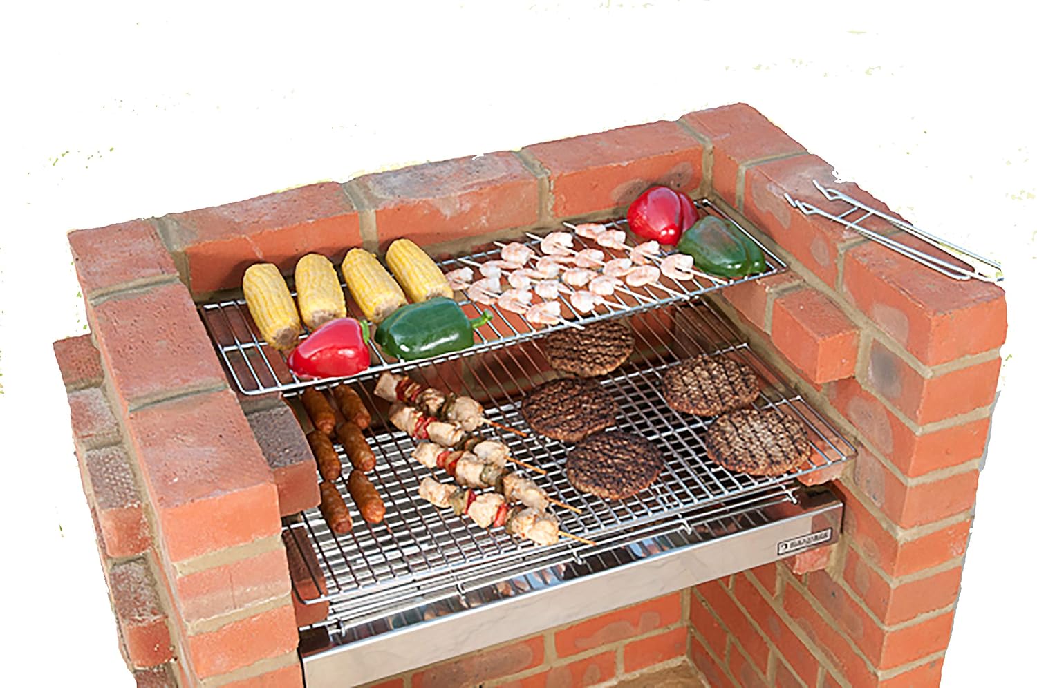 Kit de Parrilla 100% Acero Inoxidable con Estante de ...