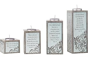 Cathedral Art Love Hope Peace Joy Pillar Advent Tea Lights Abbey & CA Gift Inspirational Candle Set, Multi, (AD139)