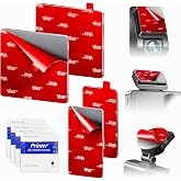 Tapsi 4-Pack Dash Cam Adhesive Replacement Pads, 2 Square &amp; 2 Rectangular | Heat-Resistant High-Bond Mounting Tape for Windshield &amp; Dashboard, Double-Sided Acrylic Foam with Adhesion Promoter