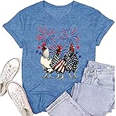 SUWATOIN Womens Chicken Shirts Chicken Mom Lady T-Shirt Chicken Lovers Tee Farm Farmer Tops