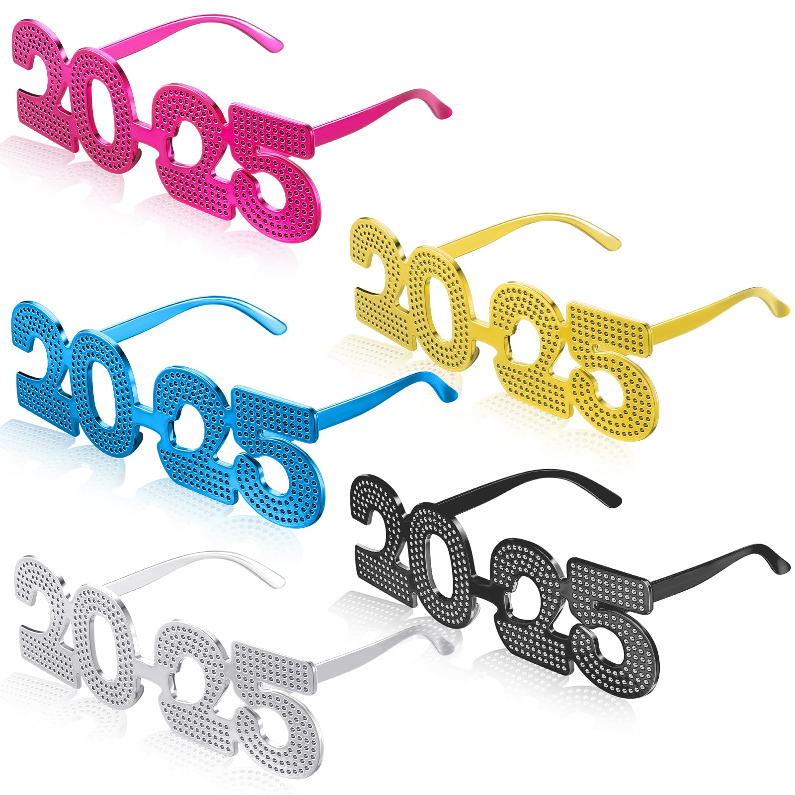 6 PIECES CHRISTMAS Glitter Party Glasses, Xmas Novelty Eyeglasses Fancy Dress Co £13.72