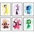 BigWigPrints Inside Out Poster - Joy, Sadness, Fear, Anger, Disgust, Bing Bong, Decorations, Posters For Classroom, Party Decorations - Unframed Set of 6 (8x10")