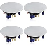 Herdio 320 Watts 2 Way Flush Mount in Ceiling Speakers 4 Inches for Kitchen,Living Room,Office 4 Speakers