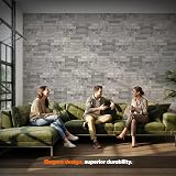 IZODEKOR 10-Pcs 3D Brick Wall Panels Beige Dream 5m2 Outdoor Cladding view 3