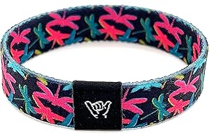 Hang Loose Bands - Coastal Surfer Beach Bracelet for Men, Women & Teens - Comfy Summer - Boho Reversible Wristband - Friendship Bracelets