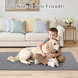 SHACOS Hallway Runner Rug Non Slip Grey 80x300cm Dirt Trapper Indoor Mat view 5
