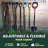 Green Haven 160cm Garden Tool Storage Rack Heavy-Duty Metal Organizer view 3