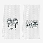 IWXYI Football Kitchen & Hand Towels, Eagles Waffle Weave Dish Towels (1624 Inches)