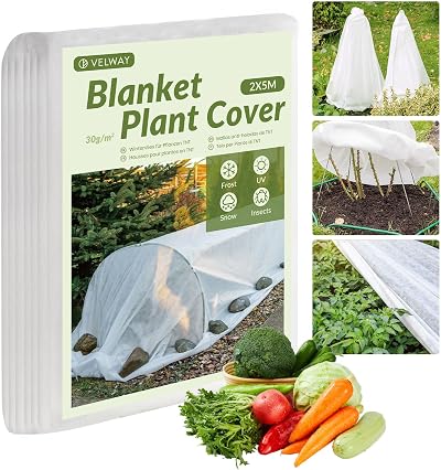 Velway 2x5m Plant Fleece Frost Protection 30gsm Heavy Duty