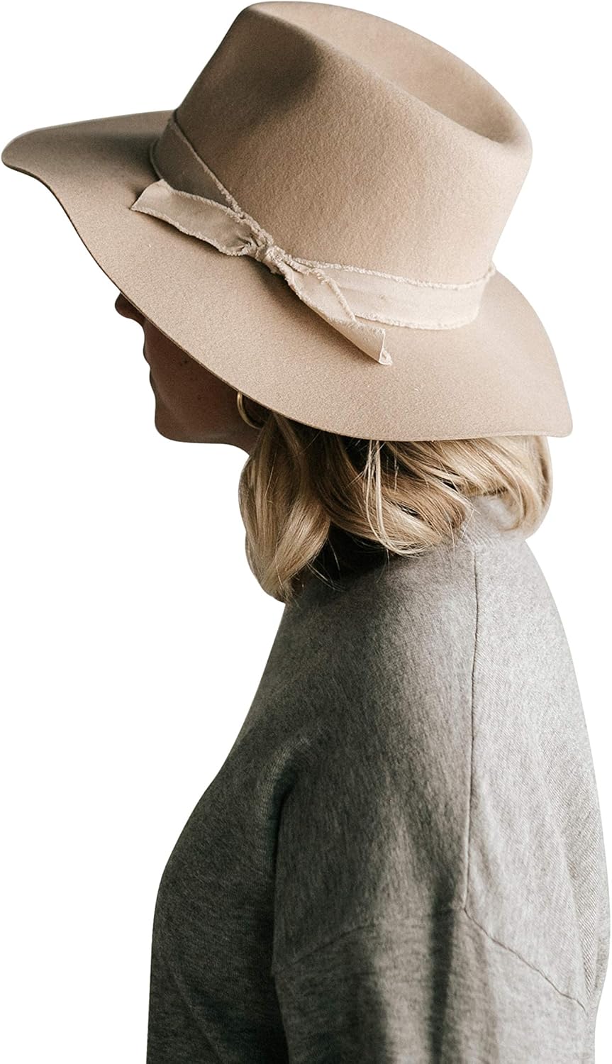cream floppy felt hat