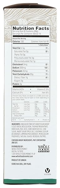 365 BY WHOLE FOODS MARKET, NATURAL BUTTERY FLAVOR SNACK CRACKERS, 16 OUNCE