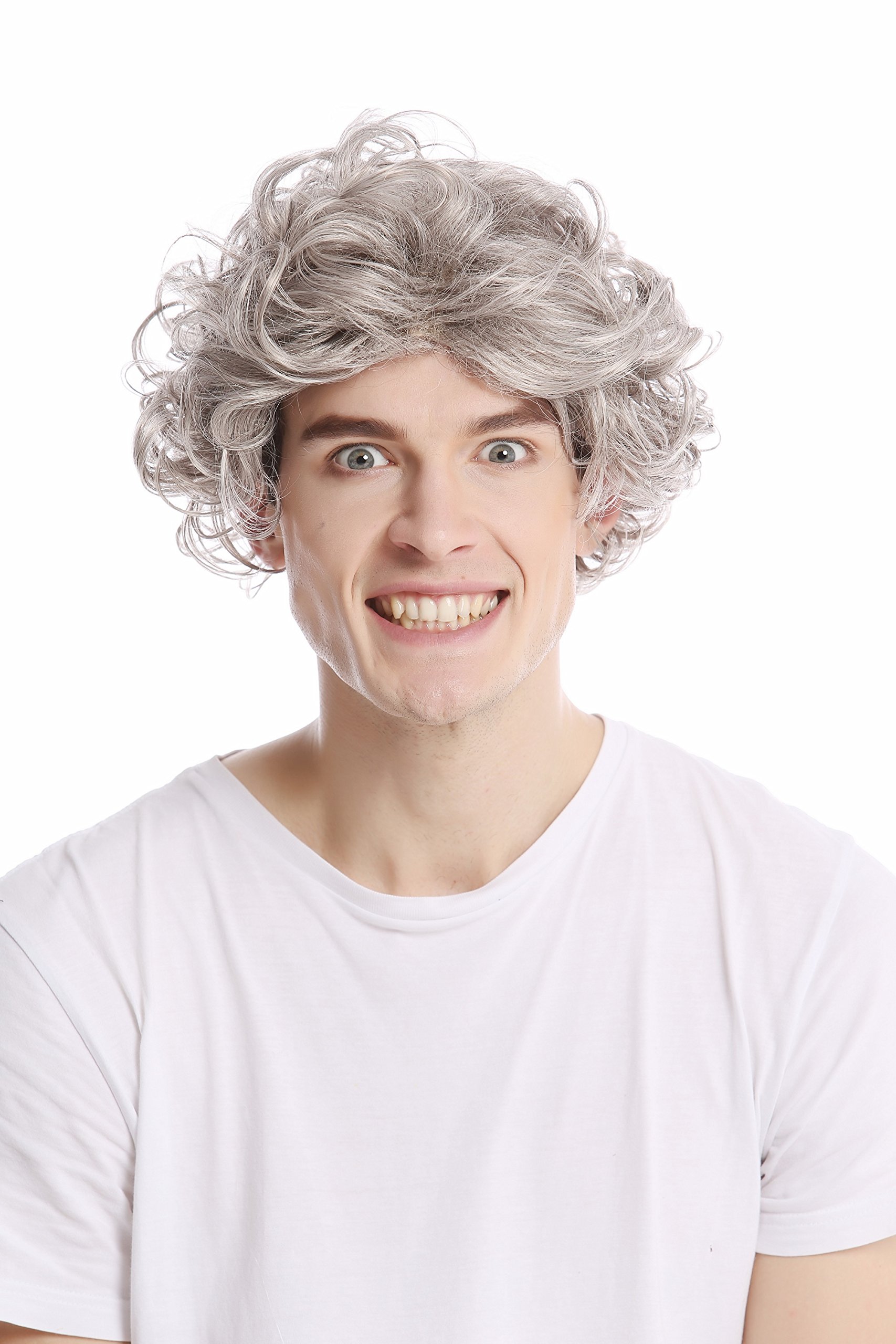WIG ME UP - GFW963-51 Men Gents or Lady Wig short casual to wild curly voluminous youthful look silver gray grey