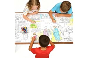 TOLGOE Giant Easter Coloring Posters for Kids - 2PCS 35" x 31" Paper Coloring Banner/Table Cover for School Parties and Speci