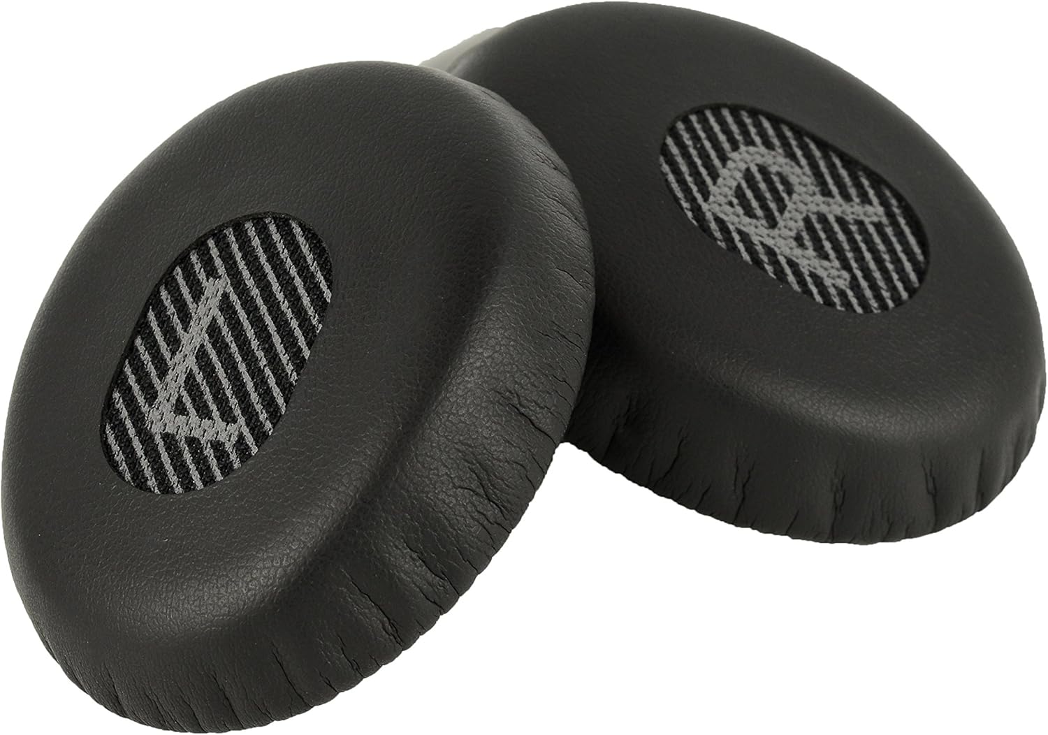 Premium Ear Pads Compatible with Bose QuietComfort 3 (QC3) and Bose On-Ear (OE) Headphones with Grey/Black scrims and L and R Lettering. Premium Protein Leather
