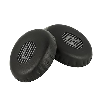 New AHG Replacement Ear Pads Cushions for Bose Quiet Comfort 3 (QC3) and Bose On-Ear (OE) Headphones with Grey/Black scrims and L and R Lettering (QC3/OE Ear Pads, Grey/Black LR)