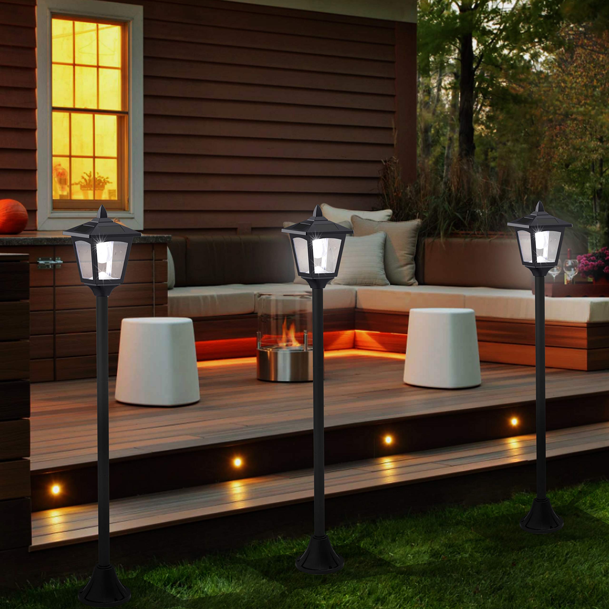 Mua Greluna 40 Inches Mini Solar Lamp Post Lights Outdoor, Solar