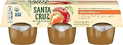 Santa Cruz Organic Apple Peach Sauce Cups, 6 x 4oz (Pack of 1)