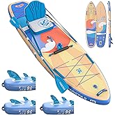 iTAOSTAR Billow 11'6"×36" Extra Wide Paddle Board with Seat, One-Stop Premium SUP Board Accessories, Tailored Fins, Stable Inflatable Stand Up Paddle Boards for Youth/Adults of All Skill Levels