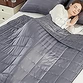 anfie Weighted Blanket(48"x72" Twin Size 15lbs,Grey),Ultra Soft and Cozy Cooling Weighted Blanket for Adult,Heavy Blanket wit