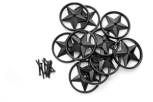 Ozco Building Products 56624 3-3/8-inch Decorative Metal Star (10 per Pack) BLACK|Blacks