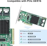 10Gtek LSI SAS2008 8I HBA RAID Controller Card PCIe X8 6Gb/s IR mode view 2