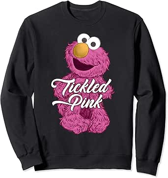 Amazon Com Sesame Street Elmo Tickled Pink Sweatshirt Clothing Shoes Jewelry