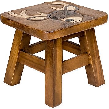 Amazon Com Buck Deer Design Hand Carved Acacia Hardwood