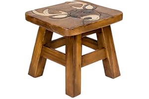 SEA ISLAND IMPORTS, INC. Sea Island Imports Buck Deer Design Hand Carved Acacia Hardwood Decorative Short Stool