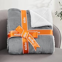 Aisbo Warm Throw Blanket King - Thick Sherpa