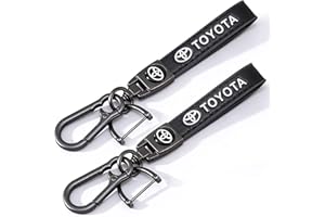 vinlley Leather Car Keychain Set – 2 Pack Zinc Alloy & Leather Key Ring, Stylish Key Fob Accessory for Men & Women