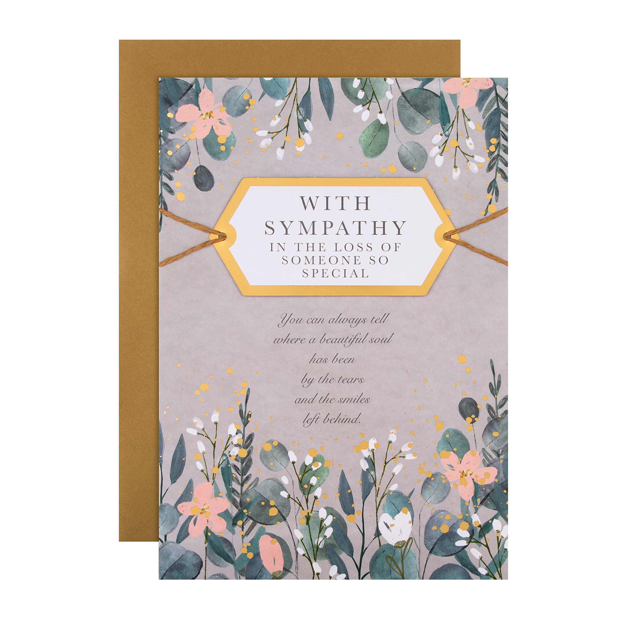Hallmark Sympathy Card - Classic Floral Design with Heartfelt Verse