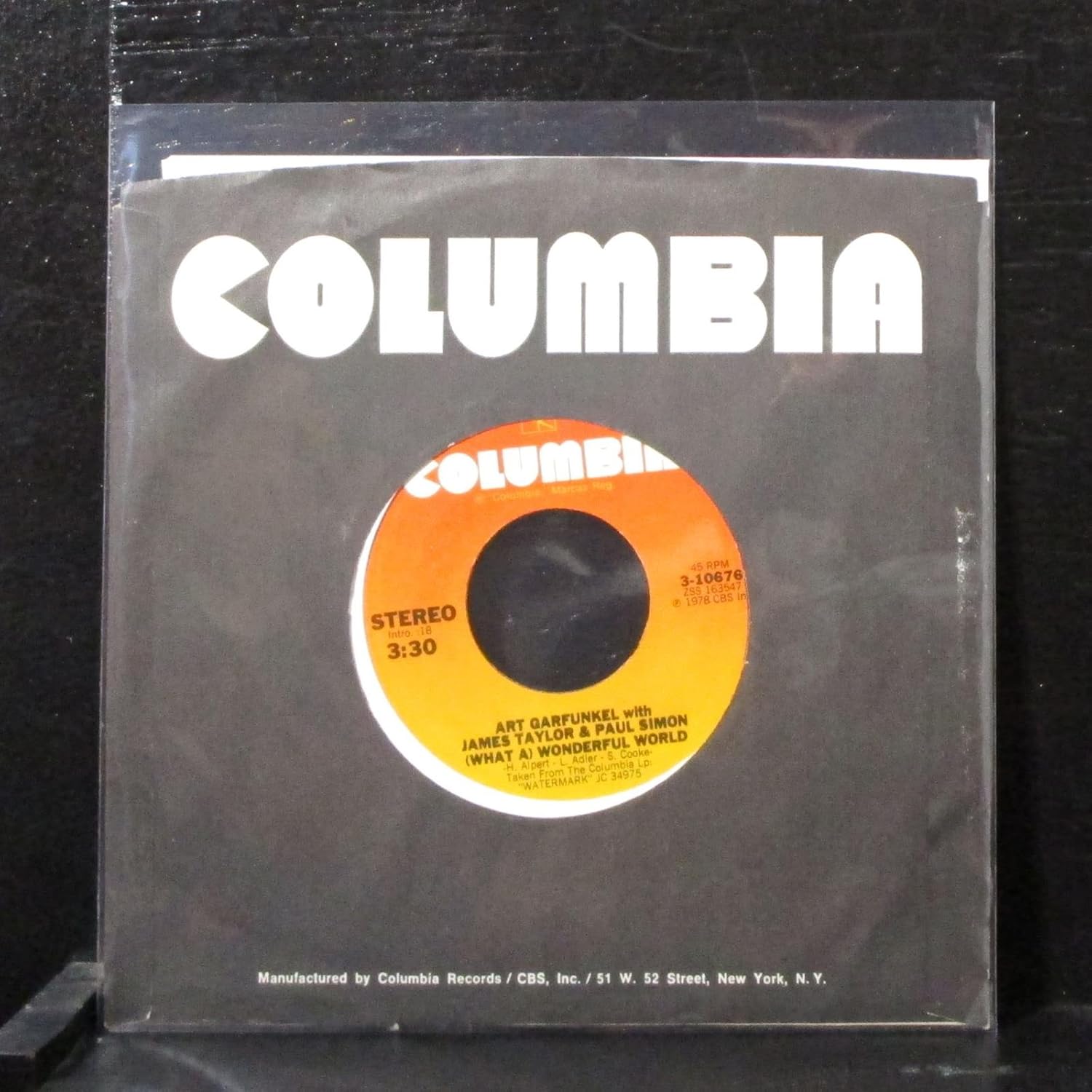 Art Garfunkel, James Taylor, Paul Simon (What a) Wonderful World) (Stereo Version) B/w (What a